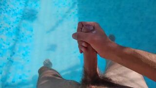 Delicious Cum from Big Cock in the Chill out Pool Jomilove - BussyHunter.com