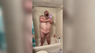 Showing and Spreading some Chubby Christmas Cheer in the Shower Rex Behr - BussyHunter.com