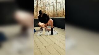 Curious Guy Performs a little Risky Outdoor Strip Tease for his Viewers that are always Supporting Jetsfan1983 - BussyHunter.com