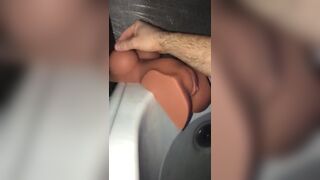 Risky Backyard Fucking my Sex Doll while in my Hot Tub and Licking up my Cumshot on Pussy and Ass Jetsfan1983 - BussyHunter.com