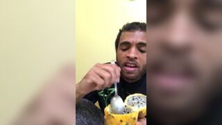 ROCK MERCURY Eats Yellow DRAGON FRUIT from imperfect foods Rock Mercury - Amateur Gay Porn