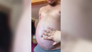 Sunday morning beer bloat and belly play jaredthefathippy - Amateur Gay Porn