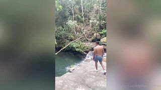 Yolber Martinez fucks Brad2307 by the waterfall - Gay Porn Video