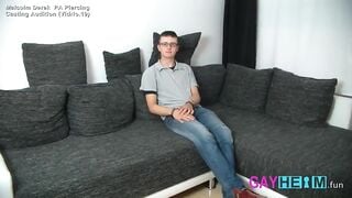 18 year old german student nerd with hanging balls and prince albert piercing in glans gayheim