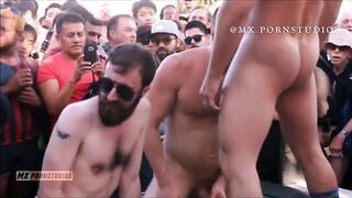 hot studs orgy in public gay sex porn video