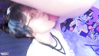 cutest young femboy ever loses videogame bet and gives blowjob try not to cum hunnypaint 