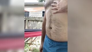 Rex Mathews Risky Public Outdoors Strip and Jerk in Hammock outside Neighbors Windows on Busy Street _2