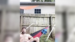 Rex Mathews Risky Public Outdoors Strip and Jerk in Hammock outside Neighbors Windows on Busy Street _2