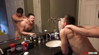 Bathroom Quickie with Colby and Mickey -BAREBACK-