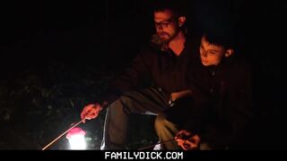 FamilyDick-Smooth Twink Bottom Barebacked by Daddy on Camping Trip 