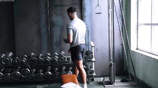 Training a Hunks Hole at the Gym - Gay Porn Sex