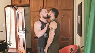 Muscle worship feet play and raw fuck with Ikarus - Gay Porn Sex