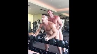 Daniel Montoya & Huge Ajax - Caught Fucking in the Gym - Gay Porn Sex Video