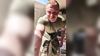 Shane in Uniform Cum Shot