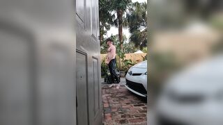 Shane outside jerking