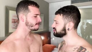 Couple Cruising On Hotel Grounds Gets Called In By Another Couple - Gay Porn Video