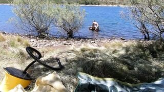 Stallion and Bunny - Fuck by The Lake - Gay Porn Video