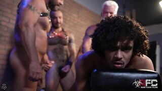 Derek's Leather Daddy Gang Bang - Part 1 - Gay Porn Video