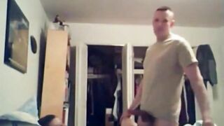 Military Guy comes home to fuck his man