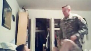 Military Guy comes home to fuck his man