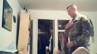 Military Guy comes home to fuck his man