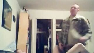 Military Guy comes home to fuck his man