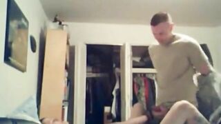 Military Guy comes home to fuck his man