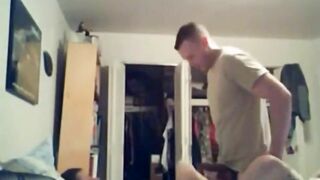 Military Guy comes home to fuck his man