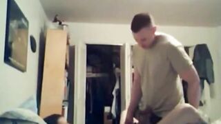 Military Guy comes home to fuck his man