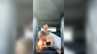 Tampa Tom - Sweaty ripe cruising dick fucks me in the back seat and fills me with his cum