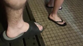 Showing off in a public sauna