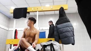 Changing in the locker room