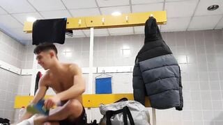 Changing in the locker room