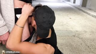 Rafael  Divino - Deep Throat Action in Parking Lot - Gay Porn Video