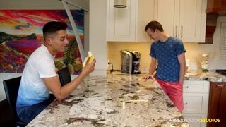 NEXTDOORTWINK little Stepbrother Caught Watching, Joins in - BussyHunter.com