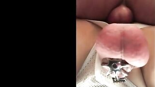 creampie for a chastity whore