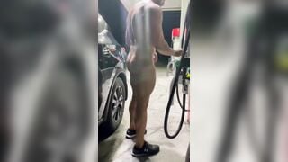 Naked at the gas station - Exhibition Series