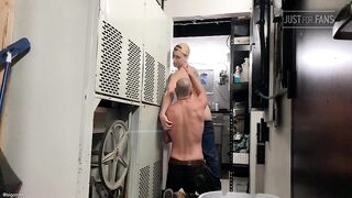 Big C Breeds @HossKado With Rosebud Creampie Ending In Laundromat Backroom Bareback - Gay Porn Video