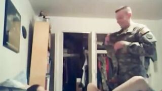 Guys in Uniform - Soldier comes home to his dependa to fuck him - Gay Porn Video