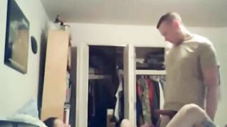 Guys in Uniform - Soldier comes home to his dependa to fuck him - Gay Porn Video