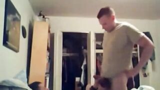 Guys in Uniform - Soldier comes home to his dependa to fuck him - Gay Porn Video