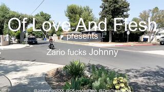 Zario breeds Johnny hot off the motorcycle - Gay Porn Video