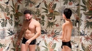 Lorenzo Viota  Andrew Lepy - Fucking in the Shower Bareback - Gay Porn Video