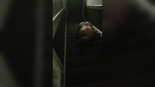 25 - 19th Jul 2017) Something about stairwells make me wanna get fucked in them... Had this guy come by to give me his huge dick, and I was waiting for him, lubed up, ass up in a