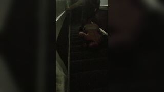 25 - 19th Jul 2017) Something about stairwells make me wanna get fucked in them... Had this guy come by to give me his huge dick, and I was waiting for him, lubed up, ass up in a