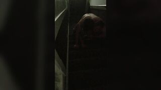 25 - 19th Jul 2017) Something about stairwells make me wanna get fucked in them... Had this guy come by to give me his huge dick, and I was waiting for him, lubed up, ass up in a