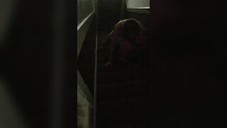 25 - 19th Jul 2017) Something about stairwells make me wanna get fucked in them... Had this guy come by to give me his huge dick, and I was waiting for him, lubed up, ass up in a