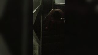 25 - 19th Jul 2017) Something about stairwells make me wanna get fucked in them... Had this guy come by to give me his huge dick, and I was waiting for him, lubed up, ass up in a