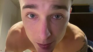 Cum Ice Cubes Cold Play Masturbation Sexy Big Dick Muscle Hunk Melts Cum Ice on Body & Sucks on it