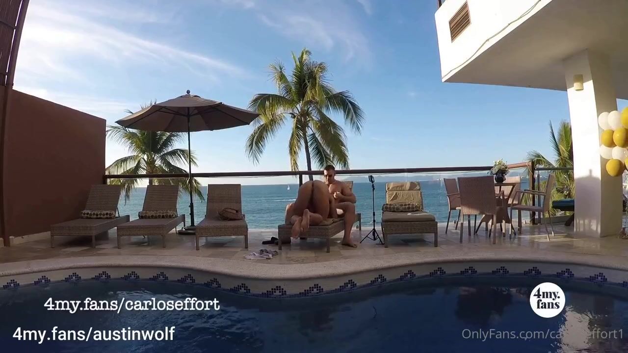 Carlos Effort   Austin Wolf Fucks Me by the Pool Outdoor Bareback